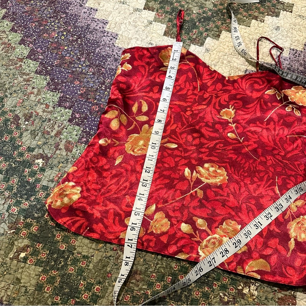 Vintage A’ Milano Satin Floral Tank Top - Picture 8 of 11